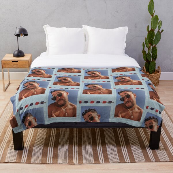 bad bunny Throw Blanket RB3107 product Offical Bad Bunny Merch