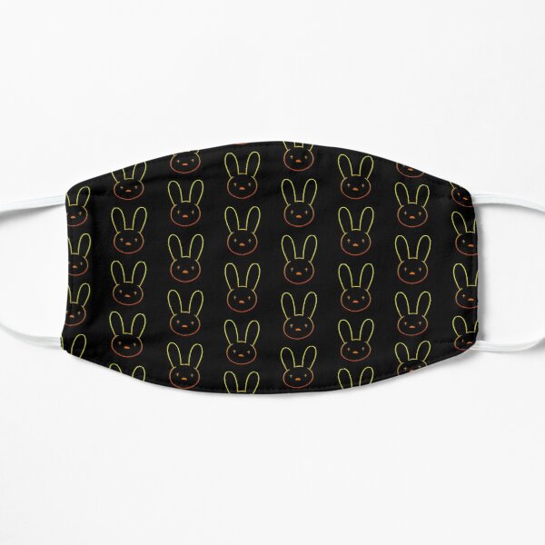bad bunny (gradient outline) Flat Mask RB3107 product Offical Bad Bunny Merch