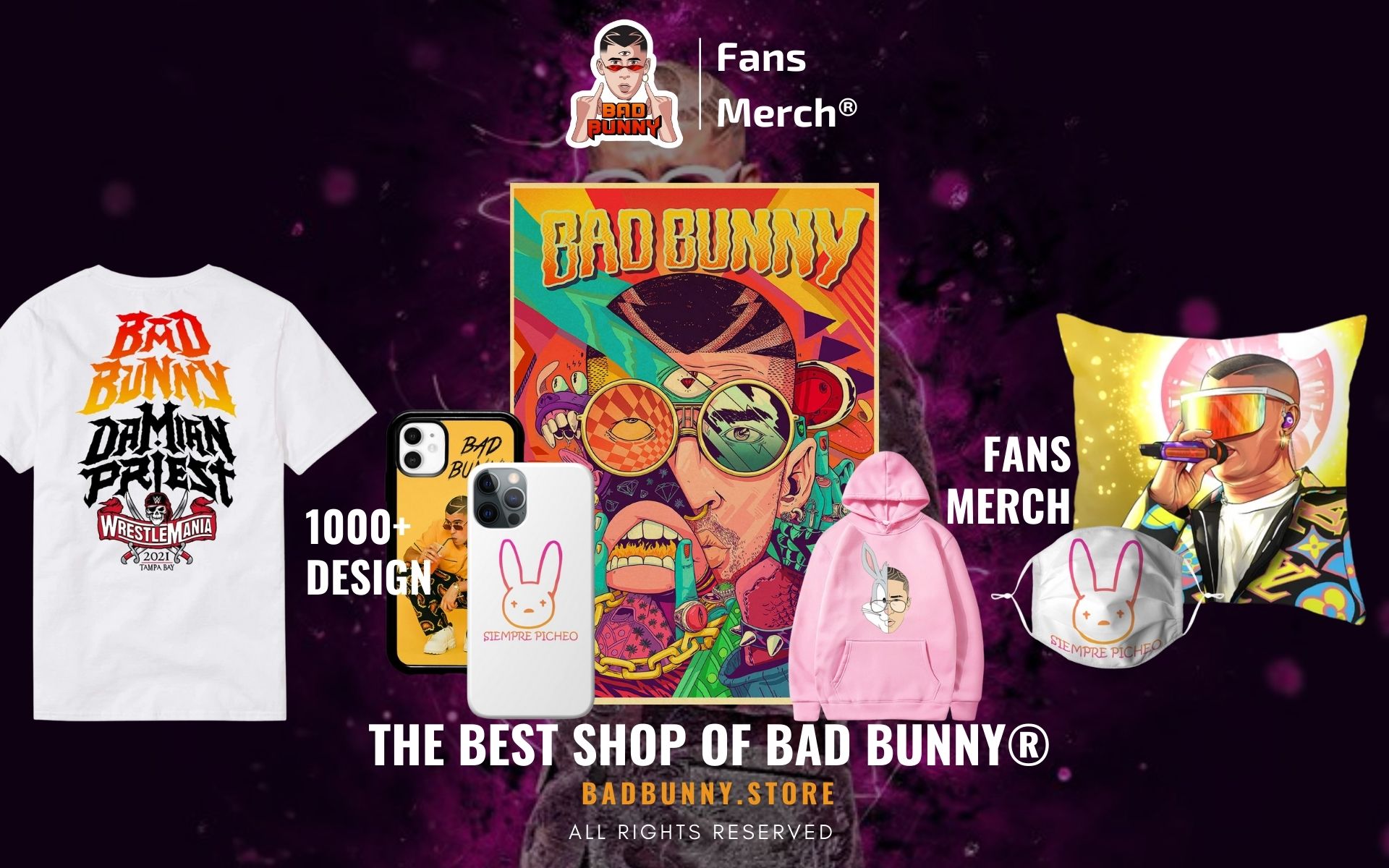 Bad Bunny Merch Web Banner - Bad Bunny Store