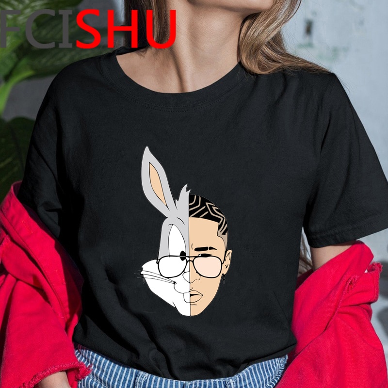 bad bunny funny cartoon t shirt bbm0108 6939 - Bad Bunny Store