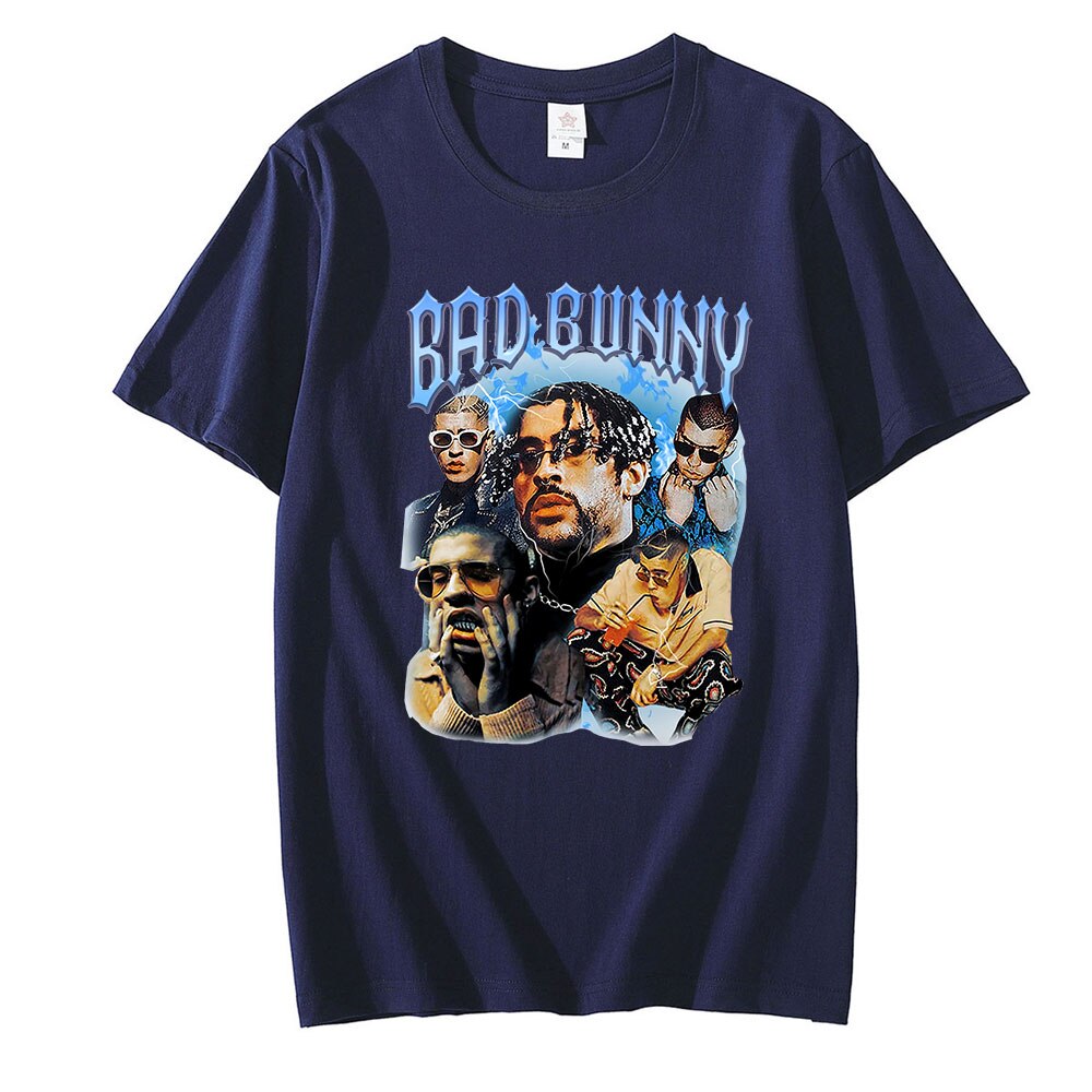 Bad Bunny 2021 Men T Shirts Summer Short Sleeve T Shirts Cotton Plus Size Oversize Tee 5 - Bad Bunny Store