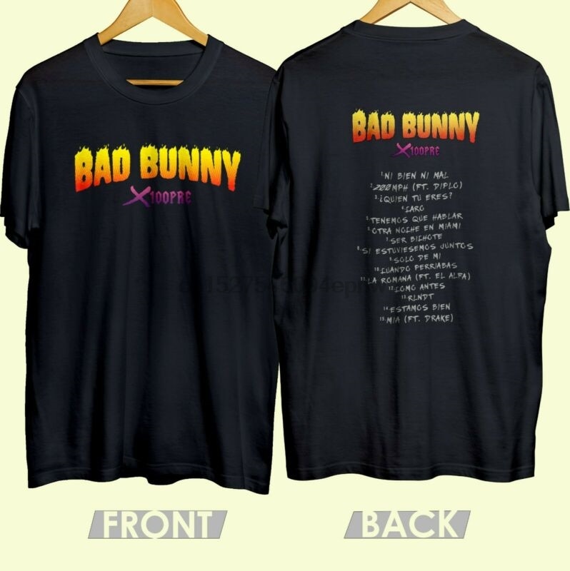 Bad Bunny X100Pre Tour T Shirt 2 Side Print Brand New 3 - Bad Bunny Store