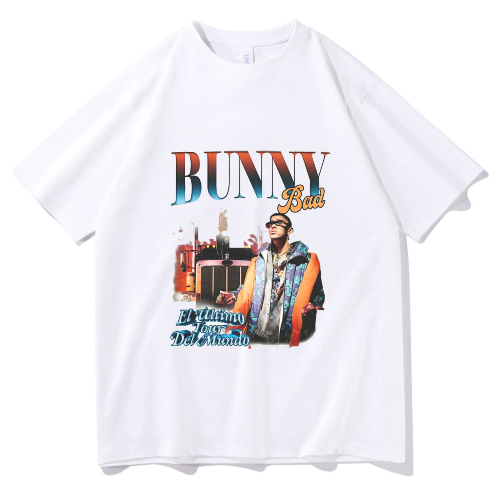 Men Tshirt Mens Aesthetic Tees Tops Awesome Hip Hop Popular Bad Bunny Harajuku Rapper Unisex Fashion 1 - Bad Bunny Store