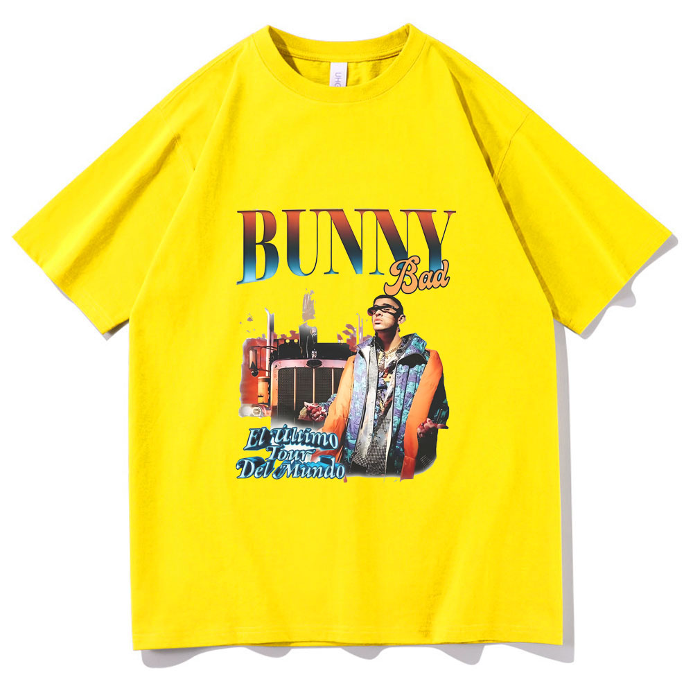 Men Tshirt Mens Aesthetic Tees Tops Awesome Hip Hop Popular Bad Bunny Harajuku Rapper Unisex Fashion 2 - Bad Bunny Store