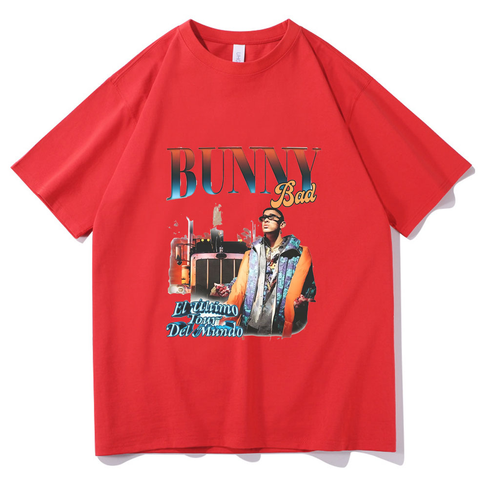 Men Tshirt Mens Aesthetic Tees Tops Awesome Hip Hop Popular Bad Bunny Harajuku Rapper Unisex Fashion 3 - Bad Bunny Store