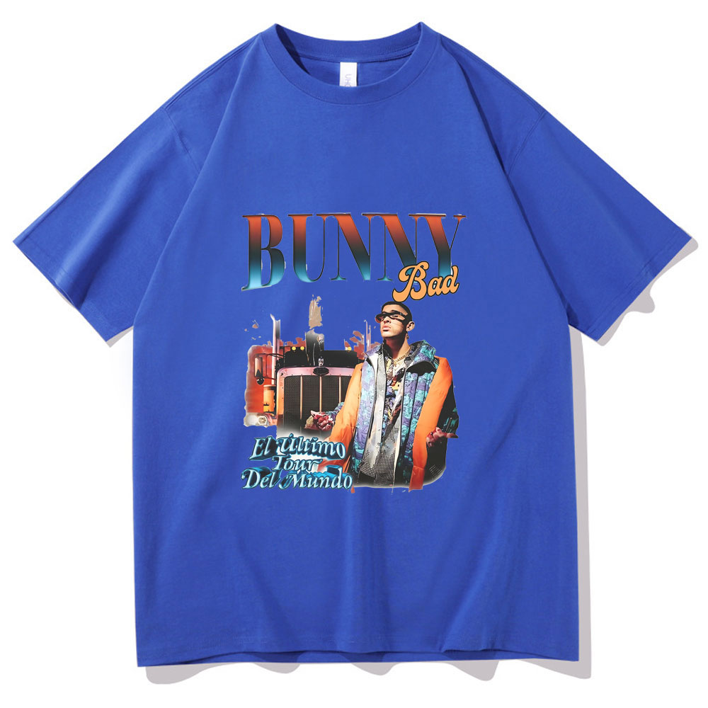 Men Tshirt Mens Aesthetic Tees Tops Awesome Hip Hop Popular Bad Bunny Harajuku Rapper Unisex Fashion 4 - Bad Bunny Store