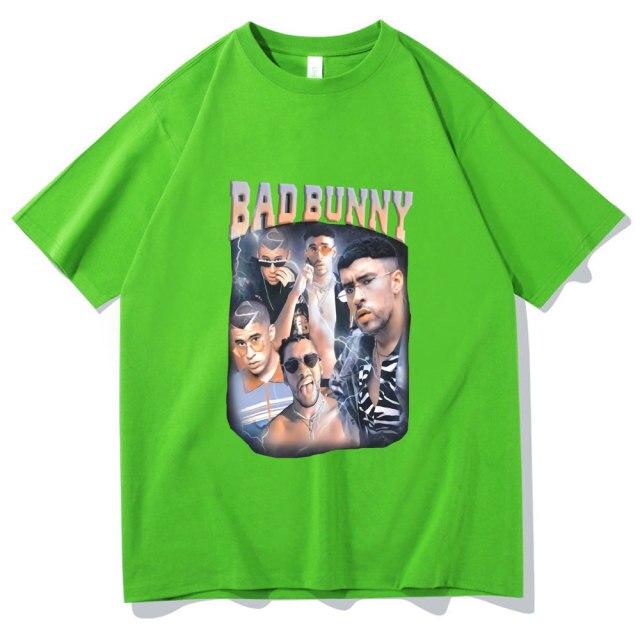 Unisex T Shirts Men Women Fashion Trend Tshirt Hip Hop Rapper Bad Bunny Pattern Print T 2.jpg 640x640 2 - Bad Bunny Store