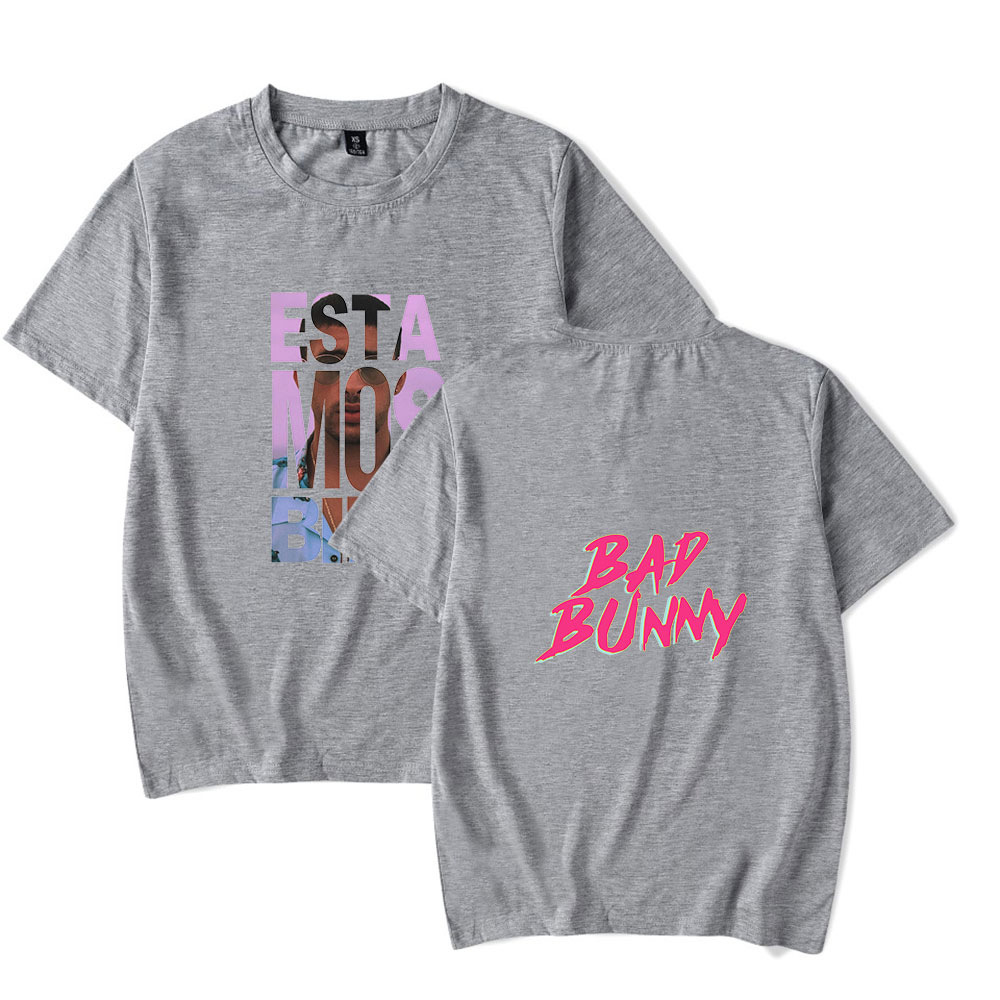 Bad Bunny T Shirt Men Unisex 100% Cotton Harajuku Funny T-Shirt Man / Women Tshirt Graphic Hip Hop Top Tees Male Streetwear