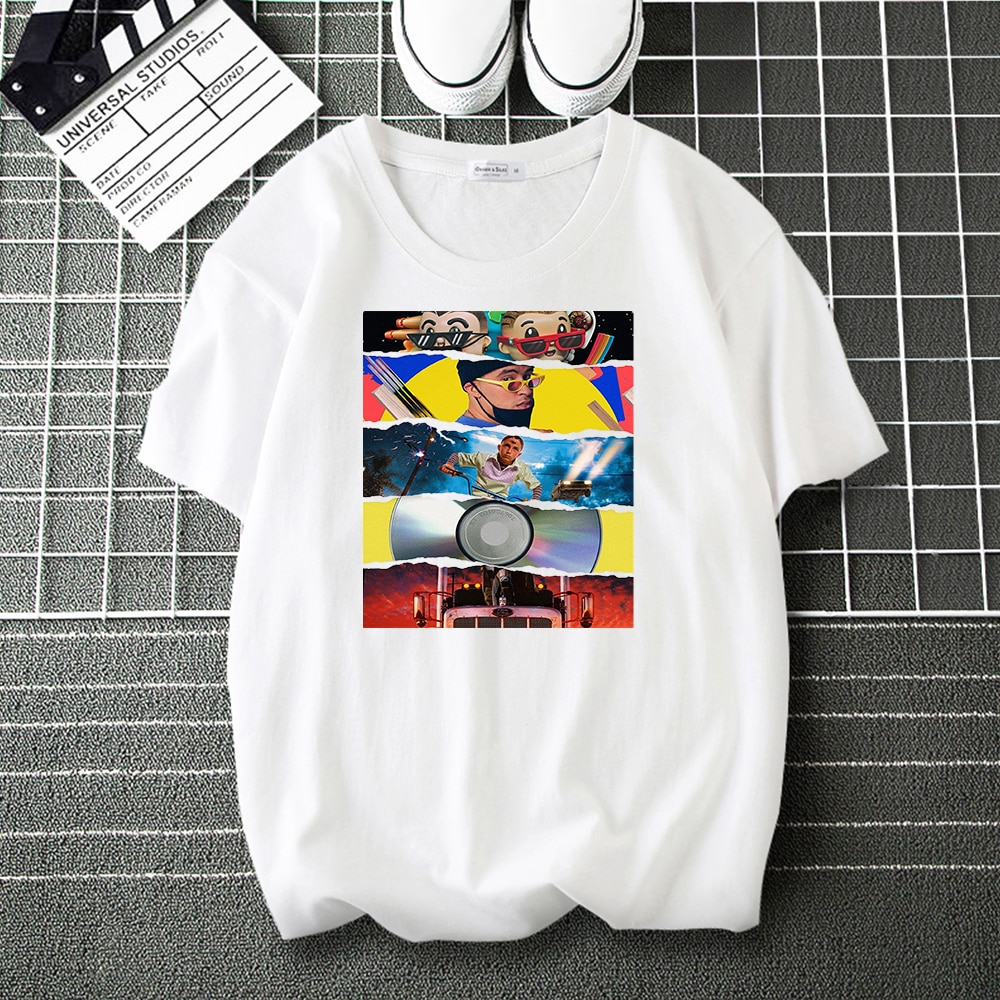 Funko pop Bad Bunny Album Cover Rap T-Shirts for Men Woman Casual Tee Shirts Summer Hip Hop Tops Male Fashion Harajuku T Shirt
