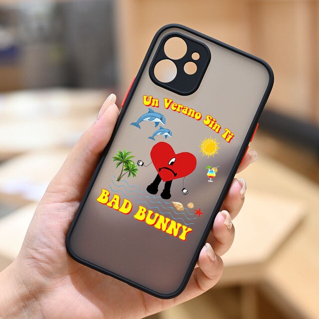 Yo Perreo Sola Bad Bunny Maluma Matte Clear Phone Case for IPhone 12 11 Pro Max 7.jpg 640x640 7 - Bad Bunny Store