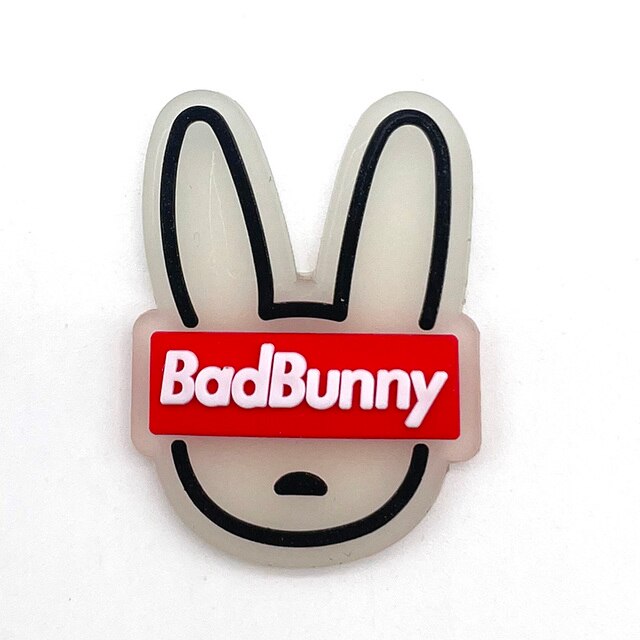 16 Styles Cartoon Singer Bunny Garden Shoes Accessories PVC Bad Bunny Shoe Decorations Fit Kids Croc 7.jpg 640x640 7 - Bad Bunny Store