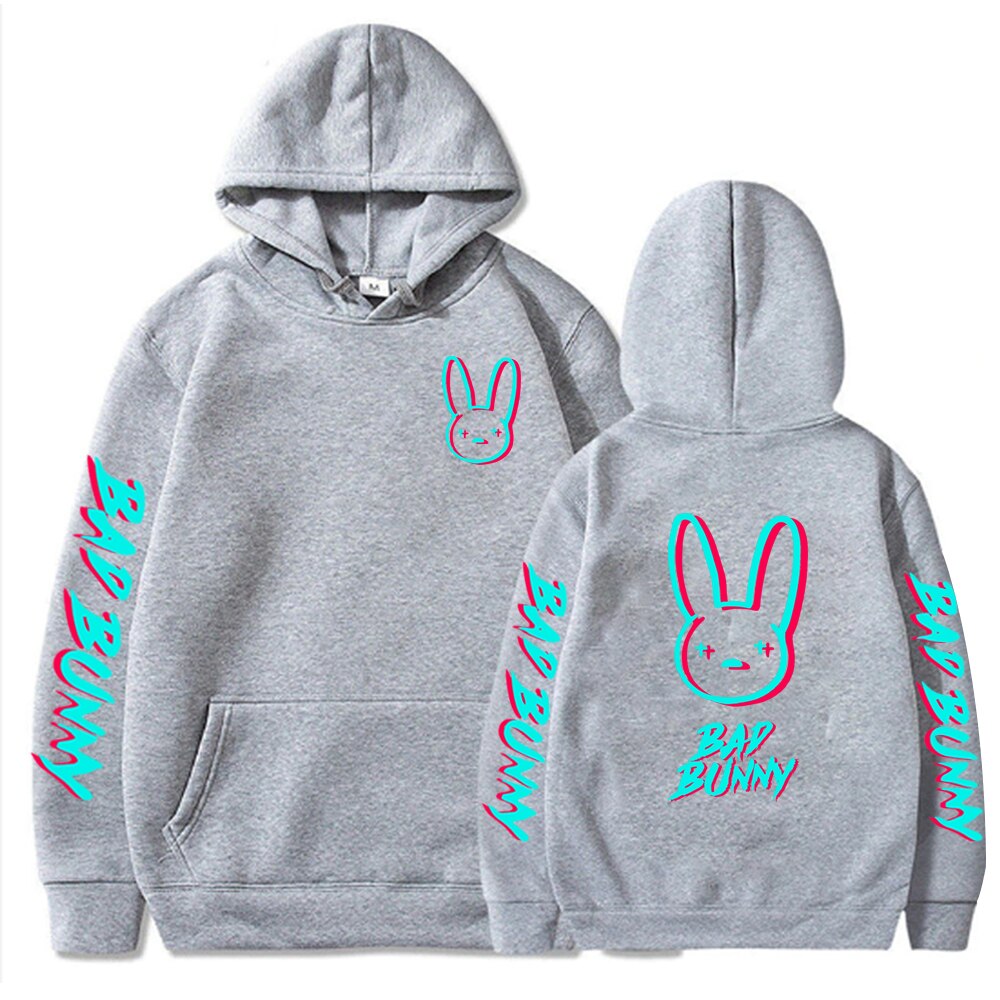 2022 Hot Fashion Men Hoodie Bad Bunny Long Sleeve Hip Hop Pullover Sweatshirt Top 1 - Bad Bunny Store