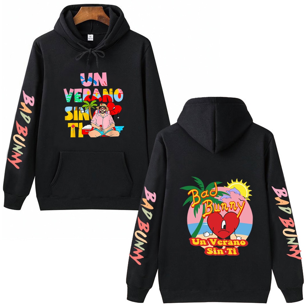 Bad Bunny Un Verano Sin Ti Printed Hoodie Unisex Long Sleeve Hip Hop Sweatshirt - Bad Bunny Store