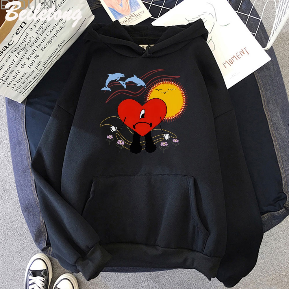Un Verano Sin Ti Bad Bunny Print Hoodie Kawaii Clothing Aesthetic Loose Sweatshirts Ulzzang Long Sleeve 2 - Bad Bunny Store