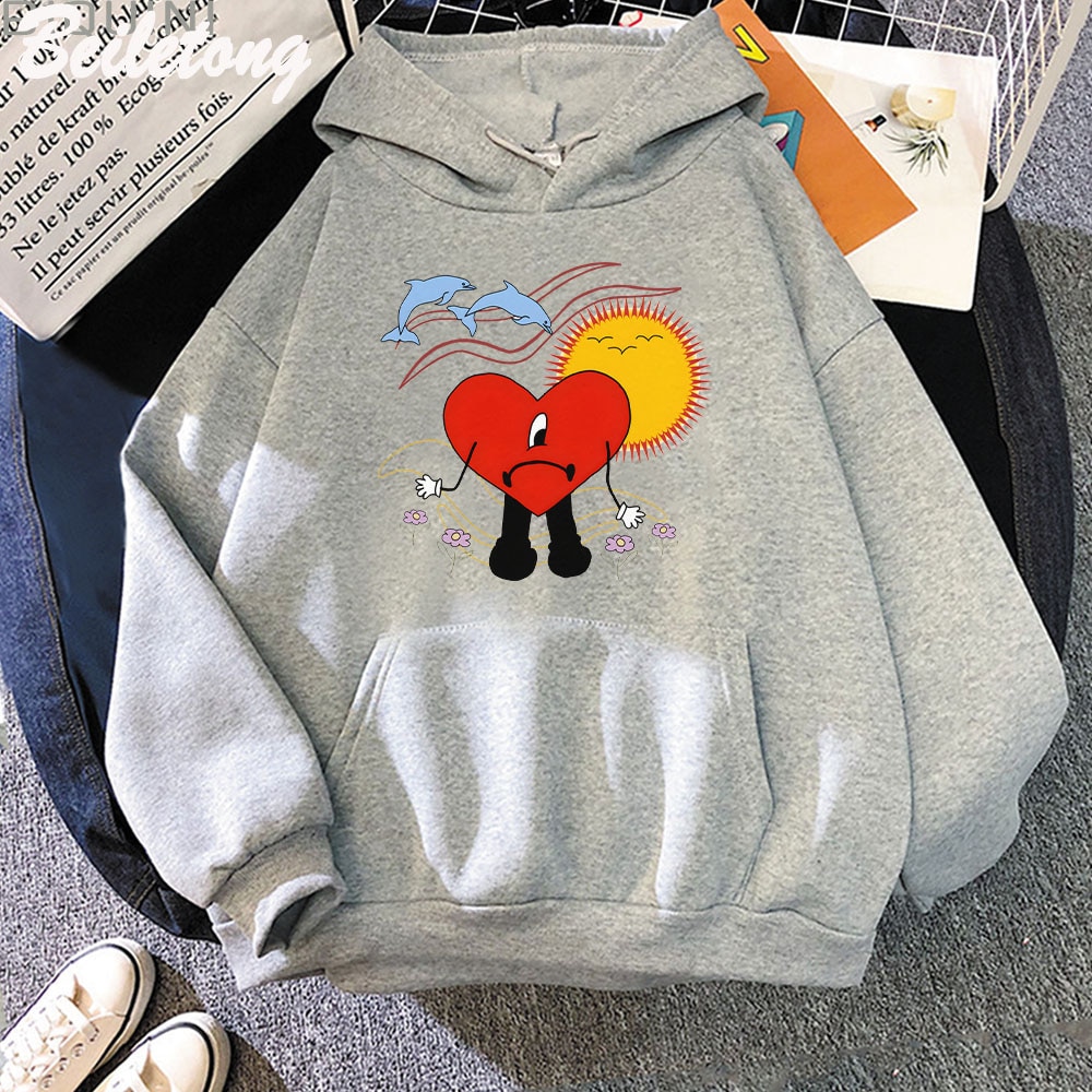 Un Verano Sin Ti Bad Bunny Print Hoodie Kawaii Clothing Aesthetic Loose Sweatshirts Ulzzang Long Sleeve 3 - Bad Bunny Store
