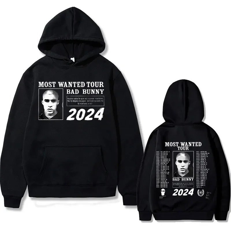 Rapper Bad Bunny Most Wanted Tour 2024 Hoodie Nadie Sabe Lo Que Va A Pasar Ma - Bad Bunny Store